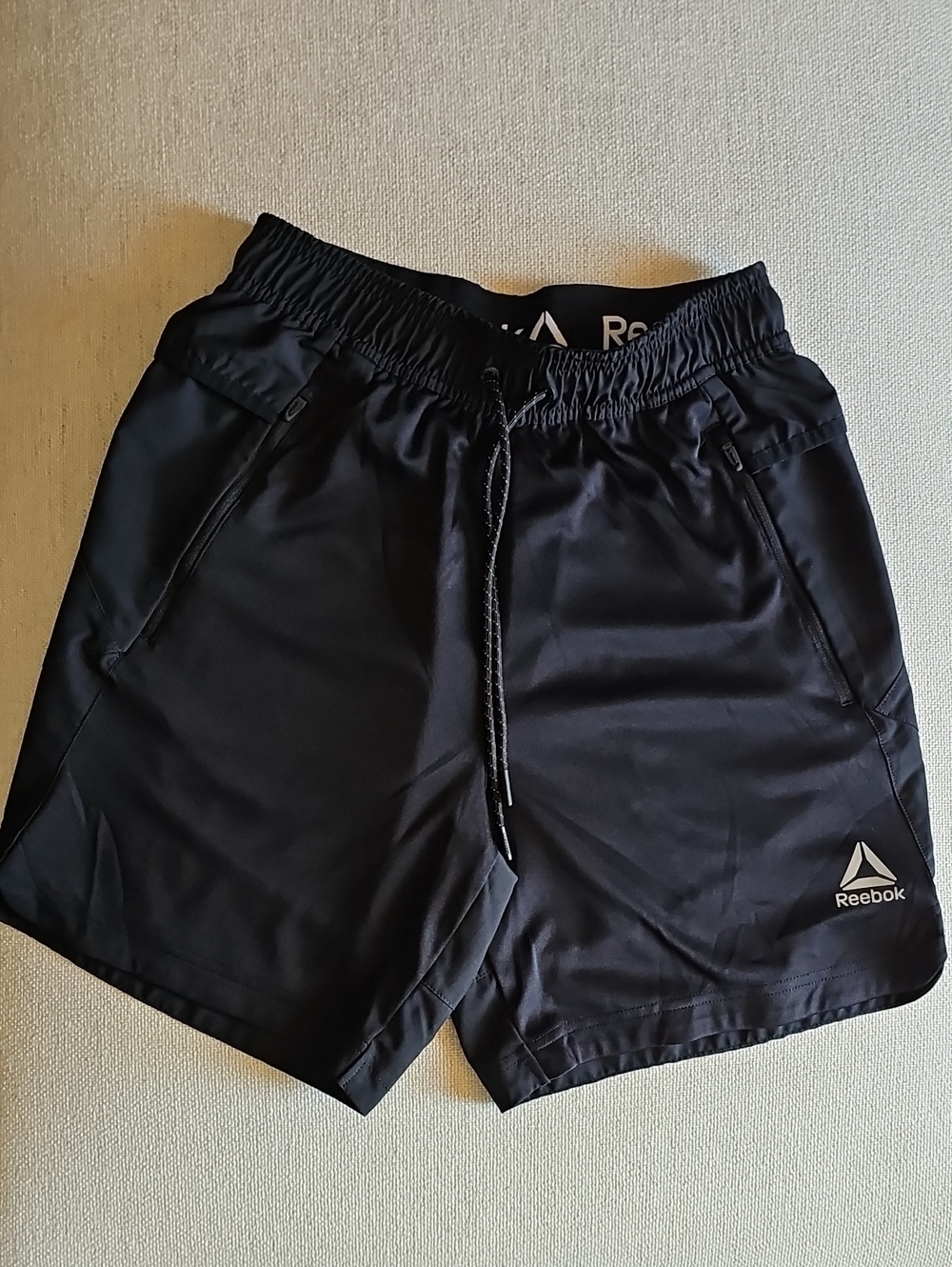 Reebok Black Athletic Drawstring Shorts